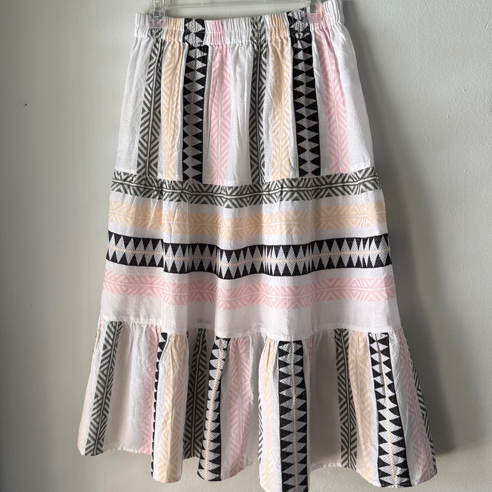Francesca’s cotton summery vacation boho chic full swingy maxi skirt